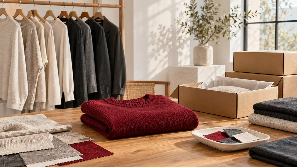 服装、面料与发货包装的行业场景示意